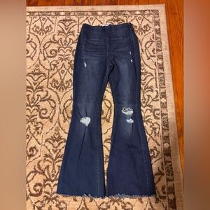 Tinseltown size 5 Flared Distressed Jeans